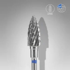 Carbide NAIL DRILL 6 MM EMBOUT BLEU CONE - Staleks Pro